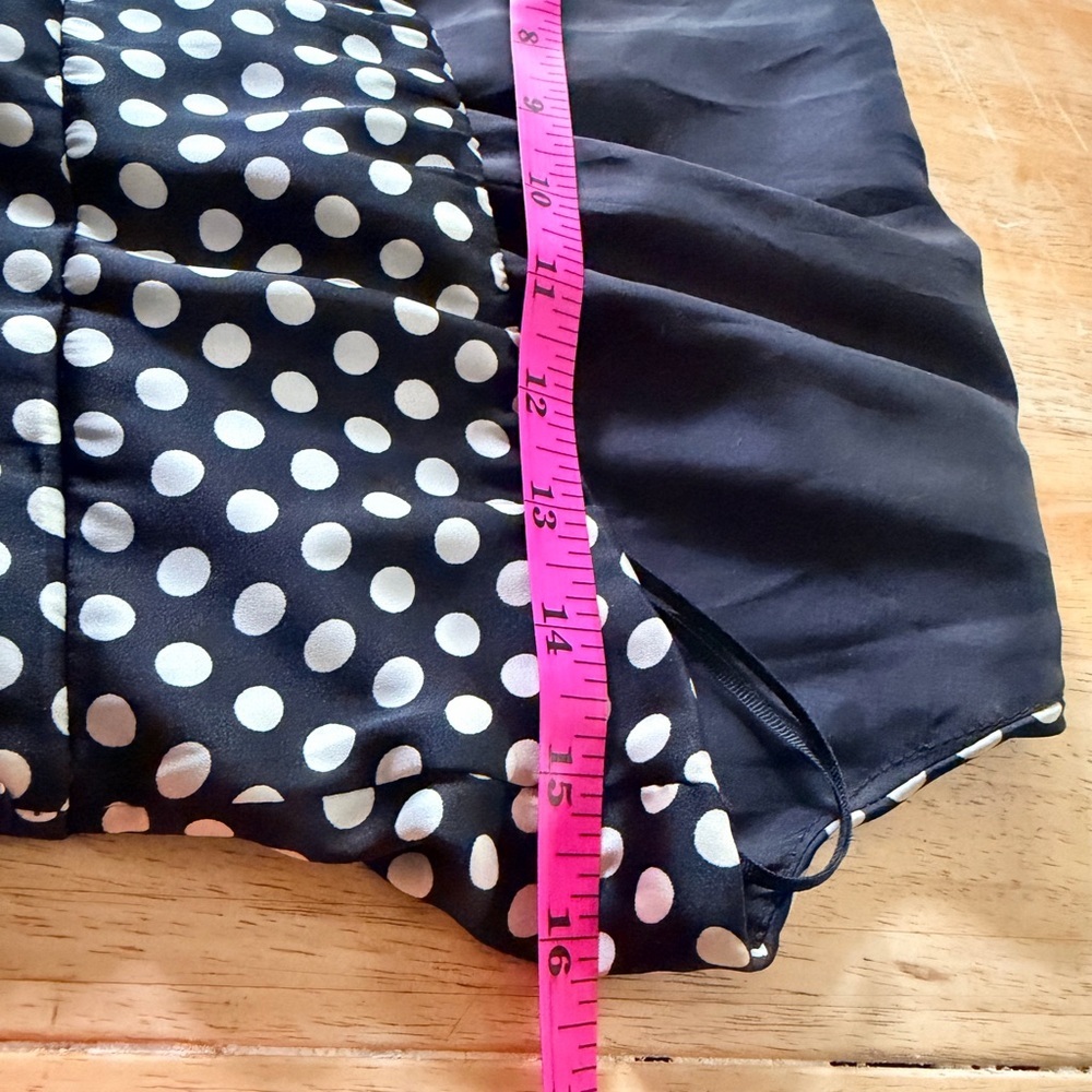 MNG (Mango) VINTAGE Black & White Polka Dot Halter Swing Dress US Sz 8 ADORABLE! - Picture 11 of 12